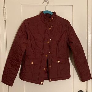 Maroon Quilted Jacket